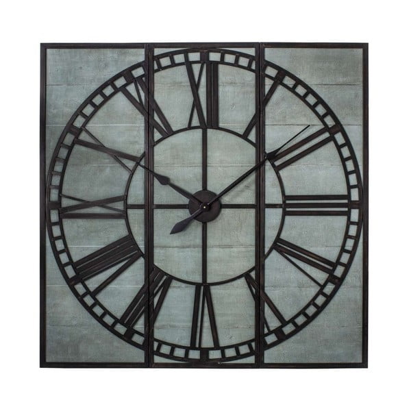 3 dalių sieninis laikrodis Antic Line Industrielle, 114,5 x 114 cm