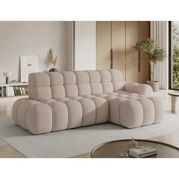 Smėlio spalvos sulankstoma kampinė sofa (su dešiniuoju kampu/su gultu) Ceedro – ELTAP-image-3
