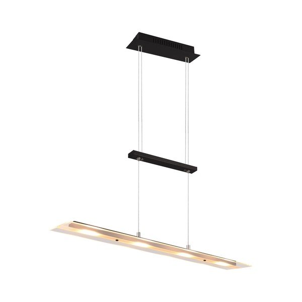 Kabantis šviestuvas juodos spalvos LED su stiklo gaubtu Milos – Reality-image-3