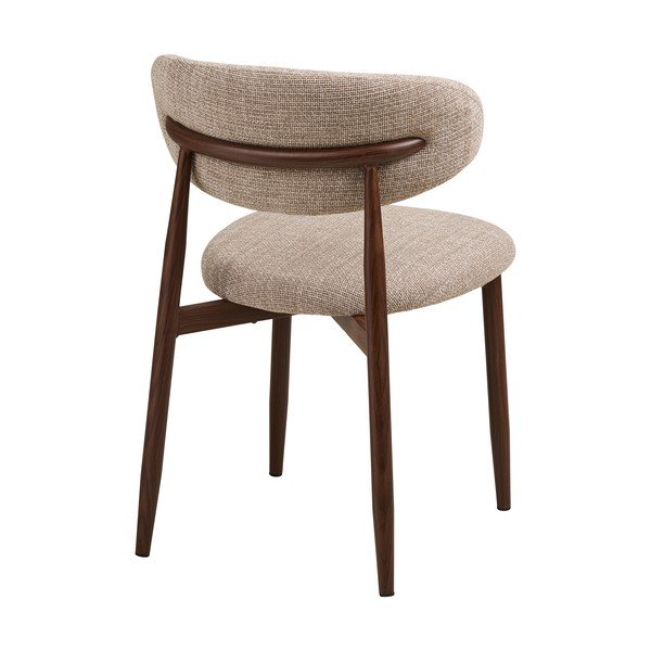 Smėlio spalvos/tamsiai rudos spalvos iš audinio valgomojo kėdė Levanto – House Nordic-image-2