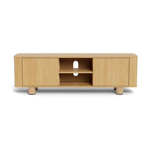 Natūralios spalvos TV spintelė iš ąžuolo 160x50x40 cm Atmore – Actona-image-3