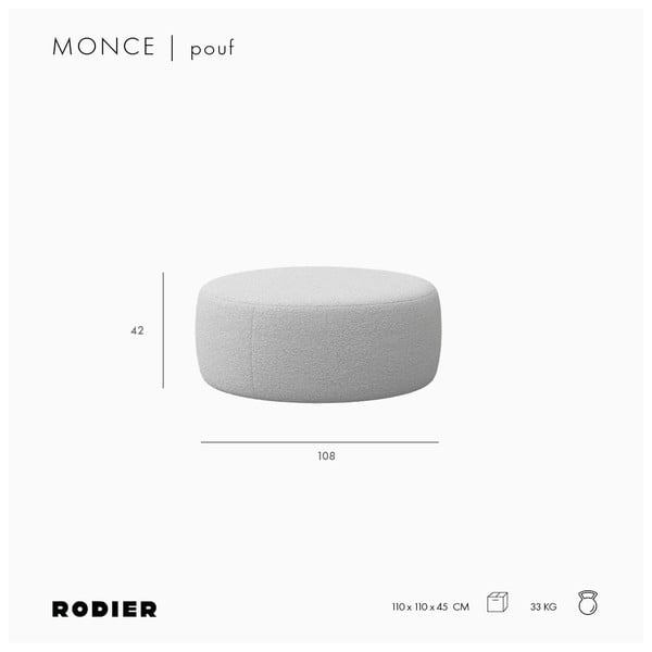 Smėlio spalvos iš boucle taburetė Monce – Rodier-image-4