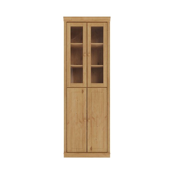 Šviesios natūralios spalvos iš pušies masyvo vitrina 74x223x37 cm Anita – Støraa