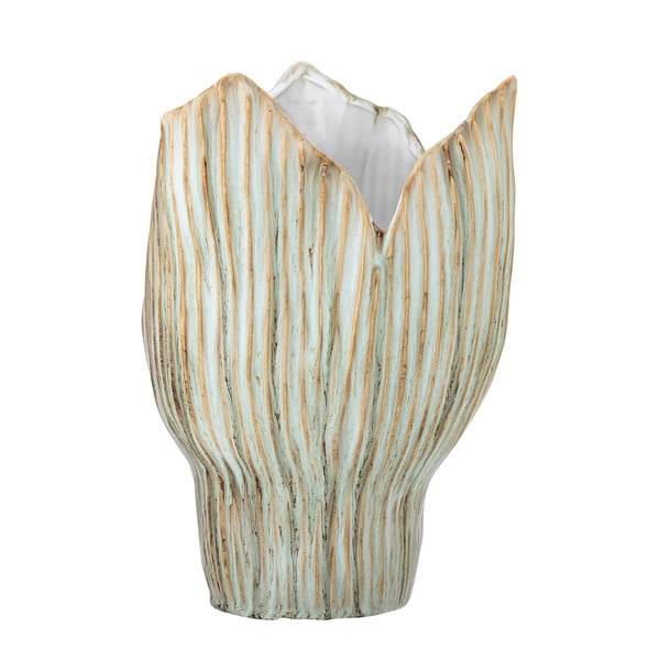 Iš akmens masės vaza šviesiai žalios spalvos (aukštis 30 cm) Mahira – Bloomingville-image-3
