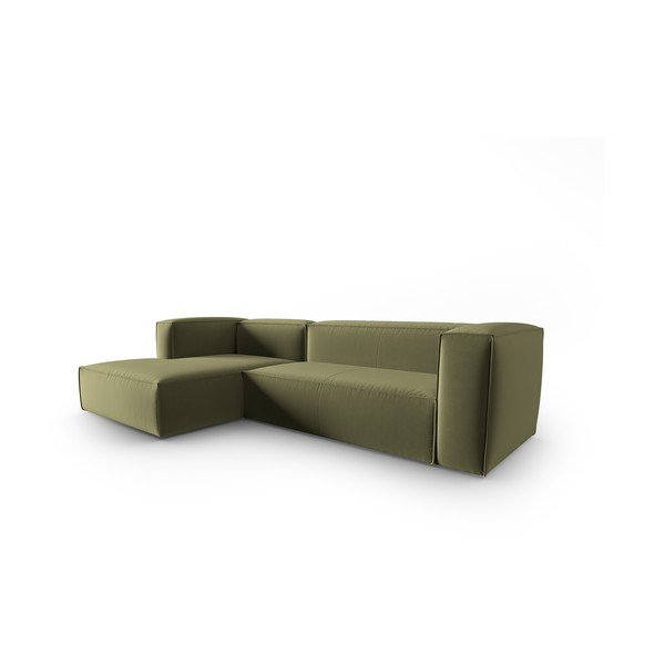 Iš velveto kampinė sofa žalios spalvos Mackay – Cosmopolitan Design-image-2