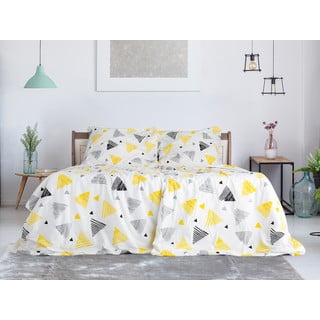Viengulė patalynė geltonos spalvos/baltos spalvos iš banguotos tekstūros 140x200 cm Top Class – B.E.S.