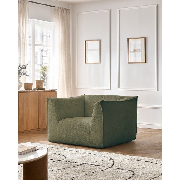 Žalios spalvos iš boucle krėslas Giorgia – Bobochic Paris-image-1