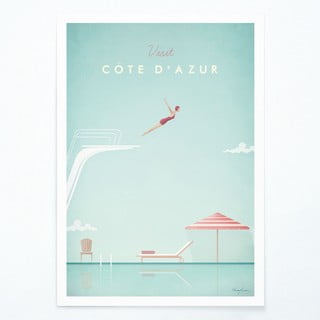 Plakatas Travelposter Côte d'Azur, 30 x 40 cm