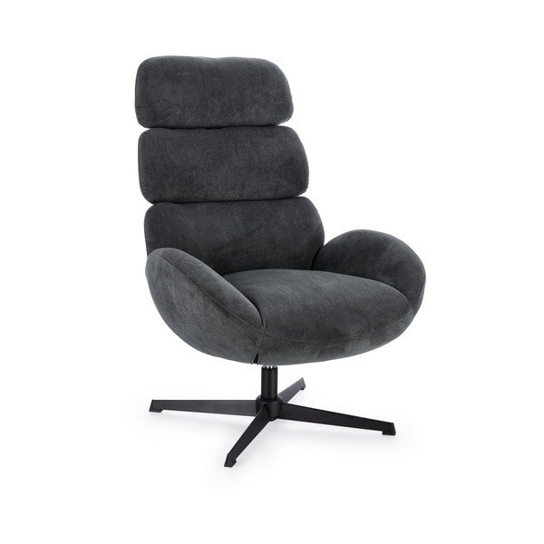 Juodos spalvos pasukamas krėslas Violante – Bizzotto