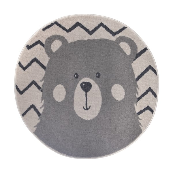 Vaikiškas kilimas pilkos spalvos ø 100 cm Bear – Hanse Home
