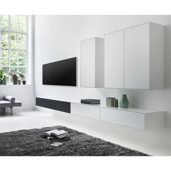 Juodai baltas televizoriaus staliuko ir 2 komodų komplektas Edge by Hammel - Hammel Furniture-image-1