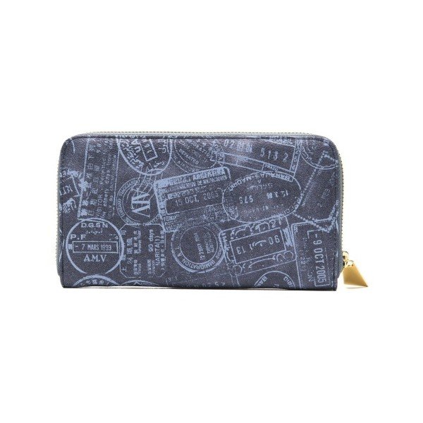 Mėlyna odinė moteriška piniginė Alviero Martini Denim-image-4
