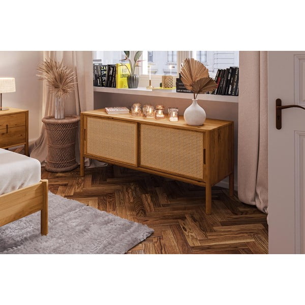 Ąžuolinis TV staliukas 142x64 cm Pola - The Beds-image-4