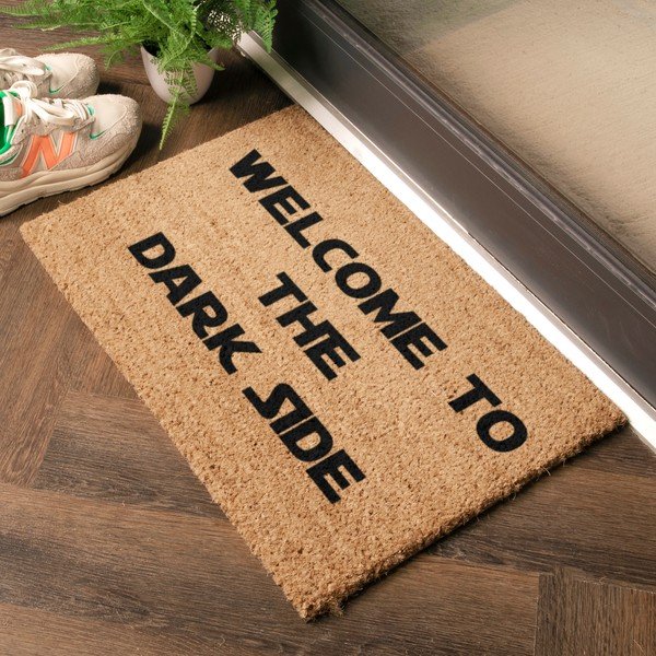 Iš kokoso pluošto grindų kilimėlis 40x60 cm Welcome to the Darkside – Artsy Doormats-image-1