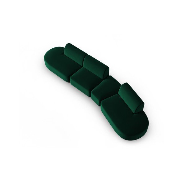 Žalios spalvos iš velveto sofa su dešiniuoju kampu 428 cm Paolo – Milo Casa-image-1