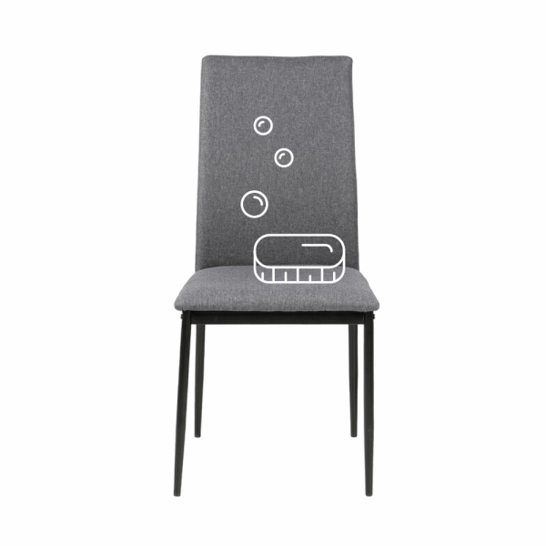 Valymo kėdės su atlošu ir medžiaginiais apmušalais, sausas ir drėgnas valymas