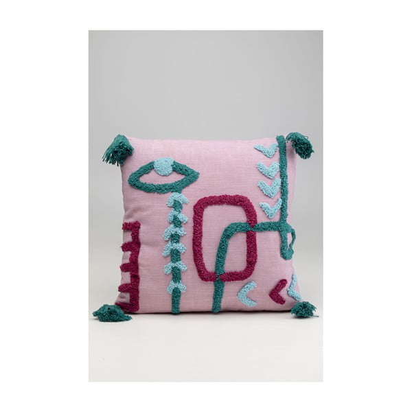 Rožinė dekoratyvinė pagalvėlė Kare Design Abstract Art, 45 x 45 cm