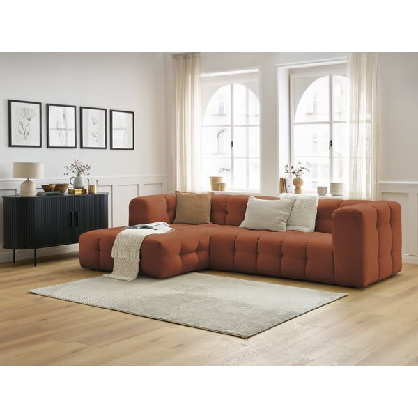 Kampinė sofa oranžinės spalvos Cloud – Bobochic Paris-image-1