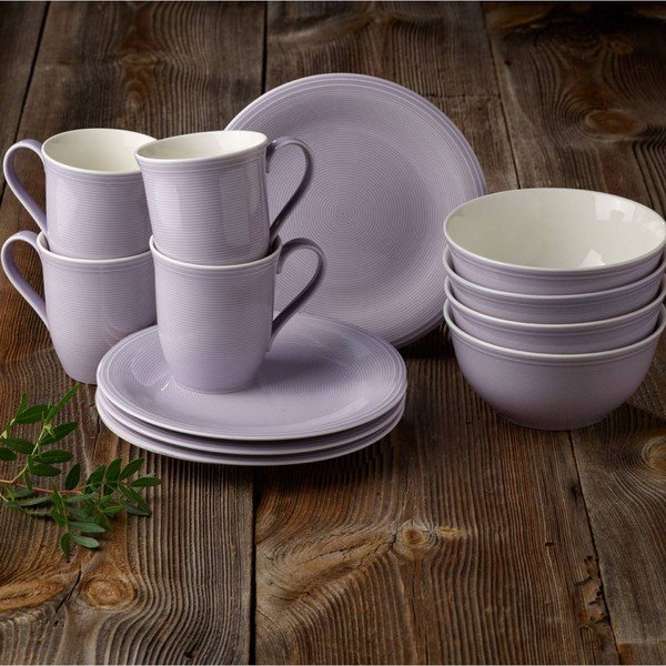 12 dalių violetinės spalvos pusryčių rinkinys "Like by Villeroy & Boch Group-image-1