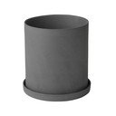 Tamsiai pilkas porcelianinis vazonas Blomus Nona
