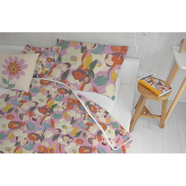 Iš satino medvilnės dygsniuota antklodė ir pagalvės užvalkalas komplekte 140x200 cm – Butter Kings-image-1