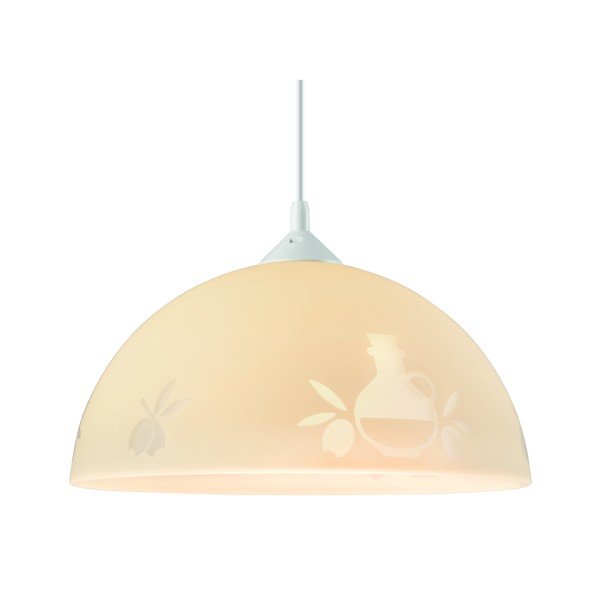 Kabantis šviestuvas baltos spalvos/smėlio spalvos ø 30 cm – LAMKUR-image-1