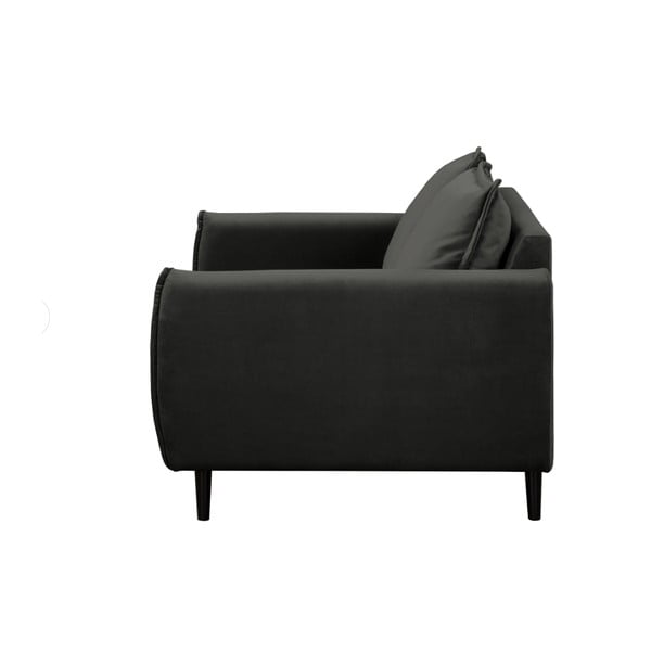 Tamsiai pilkos spalvos iš velveto sofa 138 cm Juli – Ropez-image-2