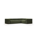Žalios spalvos kampinė sofa iš kordinio velveto Blok – Kave Home