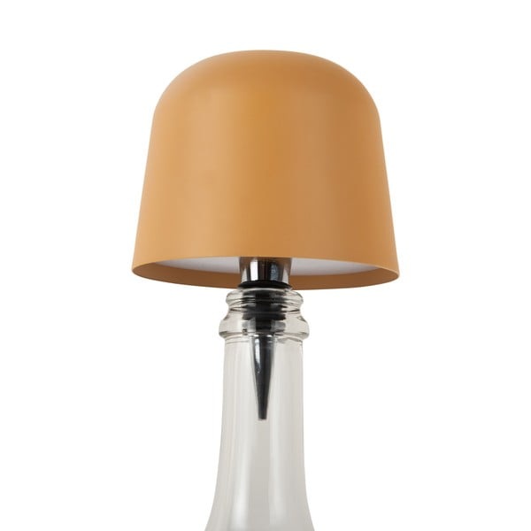 Ochros spalvos stalinis šviestuvas LED butelio formos (aukštis 13 cm) su metaliniu gaubtu Cone Hat LED – Leitmotiv