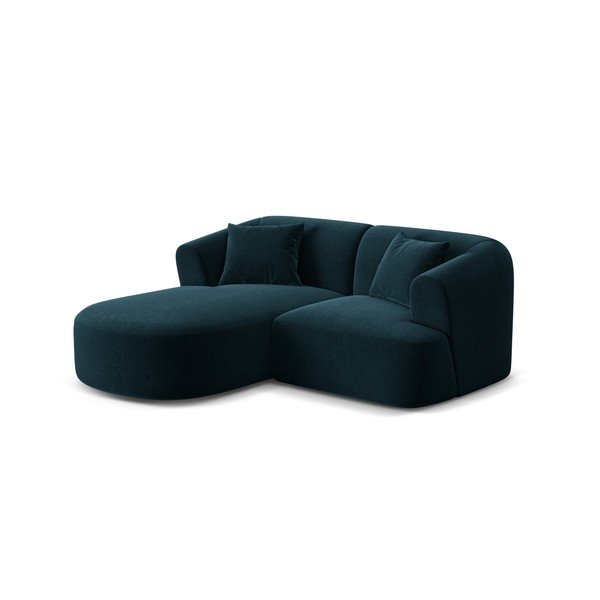 Smaragdinės spalvos kampinė sofa iš velveto (su kairiuoju kampu/su gultu) Campi – Cosmopolitan Design-image-2