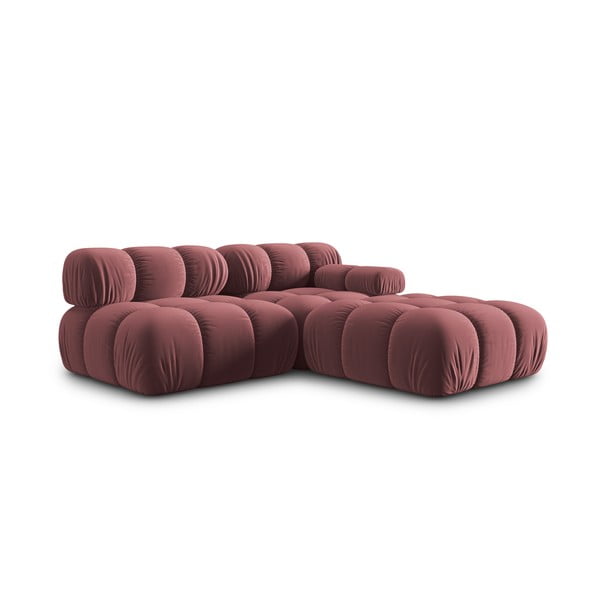 Sofa rožinės spalvos iš velveto 282 cm Bellis – Micadoni Home-image-4