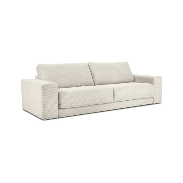 Smėlio spalvos aksominė sofa-lova Milo Casa Donatella-image-2