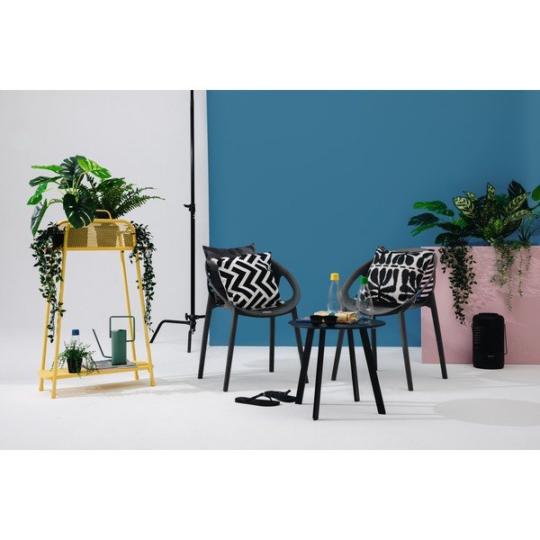 Juodos spalvos sodo stalas Le Bonom Full Steel, ø 50 cm-image-4