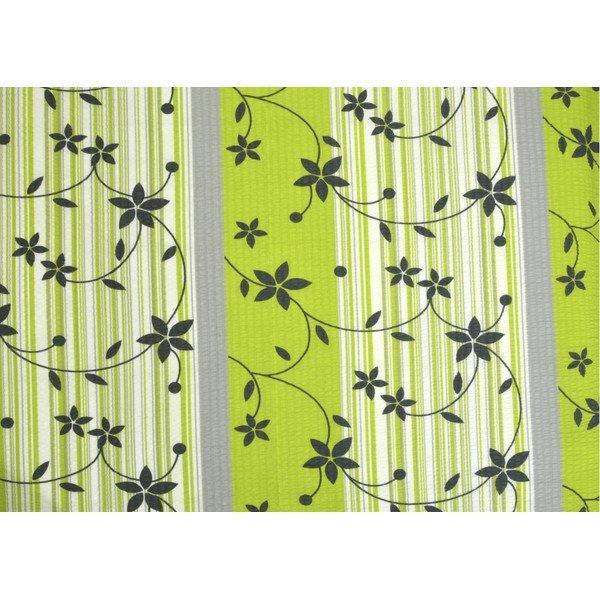 Žalia krepinė patalynė dvigulei lovai 200x200 cm Flowers -image-1