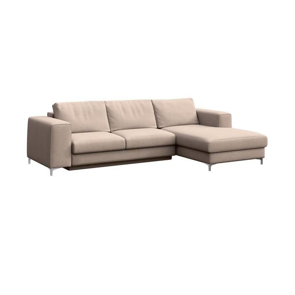 Smėlio spalvos iš velveto sulankstoma/su sandėliavimo vieta kampinė sofa (su dešiniuoju kampu/su gultu) Rene – Rodier-image-2