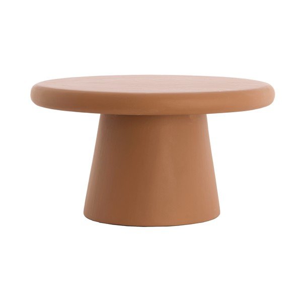 Terakotos spalvos apvalios formos kavos staliukas ø 70 cm Kulona – Light & Living