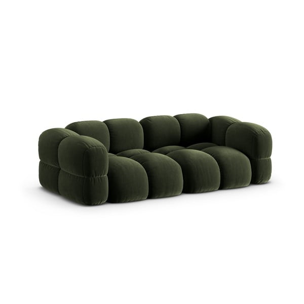 Žalios spalvos iš velveto sofa 250 cm Loretto – Cosmopolitan Design-image-2