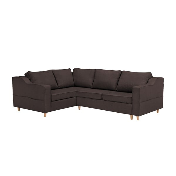 Mazzini Sofos Jonquille sofa-lova, tamsiai ruda, kairysis kampas