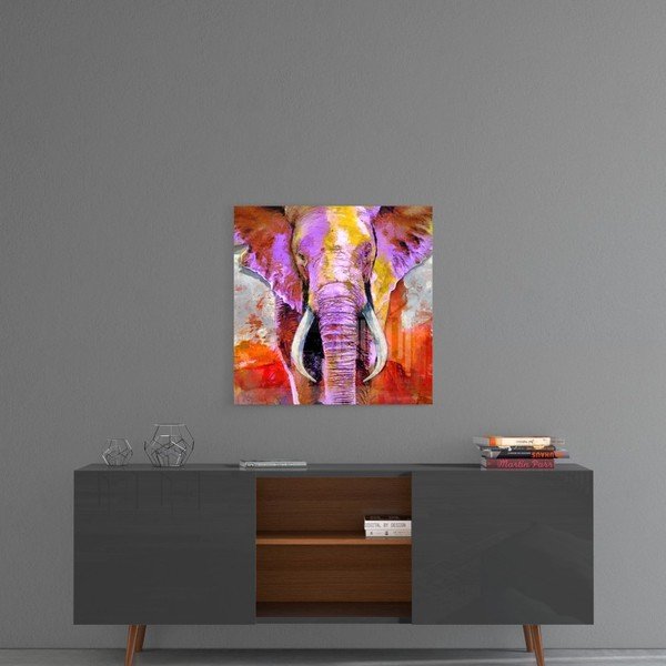 Paveikslas ant stiklo Insigne Dramblio kerštas, 40 x 40 cm-image-1
