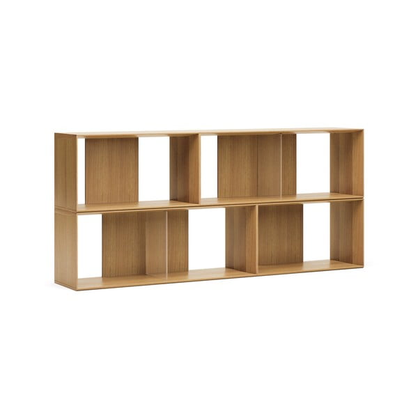 Modulinės lentynos natūralios spalvos iš ąžuolo 4 vnt. 168x76 cm Litto – Kave Home-image-2