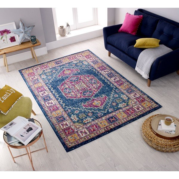 Mėlynas kilimas Flair Rugs Urban Traditional,100 x 150 cm-image-4