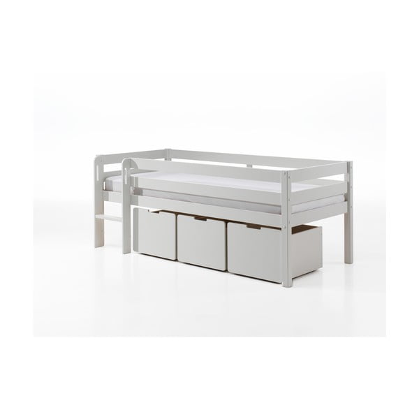 Balta paaukštinta vaikiška lova Vipack Pino, 90 x 200 cm-image-3