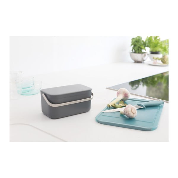 Maisto atliekų šiukšliadėžė tamsiai pilkos spalvos 1,8 l SinkSide – Brabantia-image-1