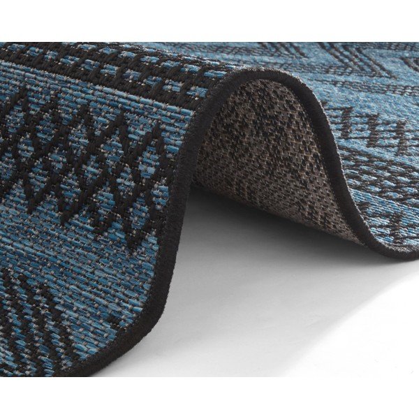 Tamsiai mėlynas lauko kilimas NORTHRUGS Sidon, 70 x 200 cm-image-1