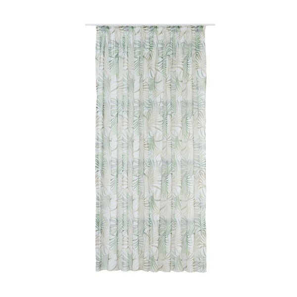 Permatoma užuolaida žalios spalvos/smėlio spalvos 300x260 cm Palmas – Mendola Fabrics-image-2