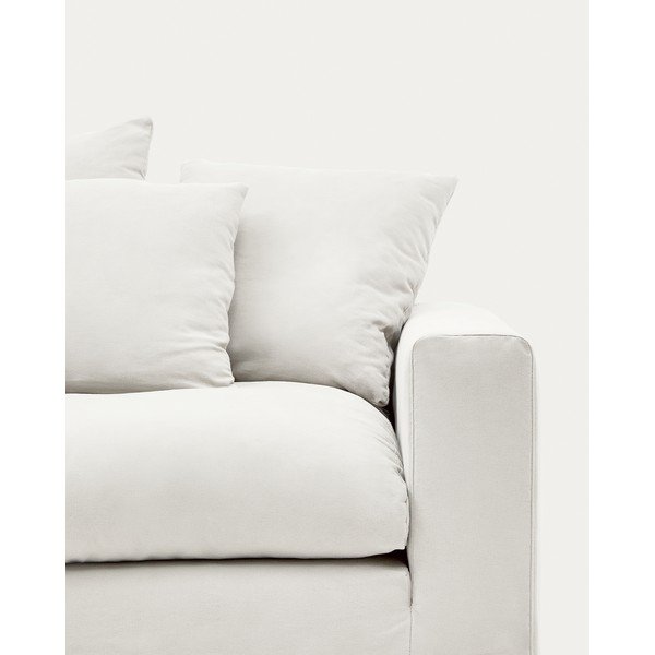 Baldų apmušalas baltos spalvos 240 cm Nora – Kave Home-image-1