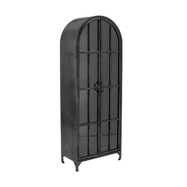 Iš metalo vitrina juodos spalvos 56,5x152,5 cm Papole – Bloomingville-image-2