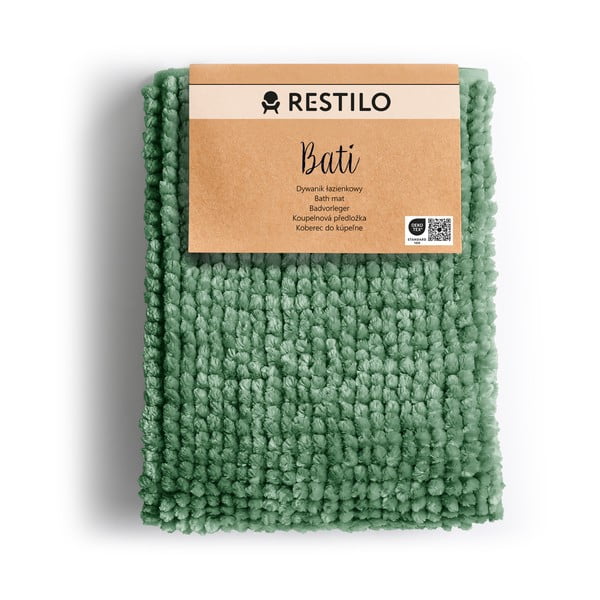 Žalios spalvos vonios kilimėlis 50x70 cm Bati – Restilo