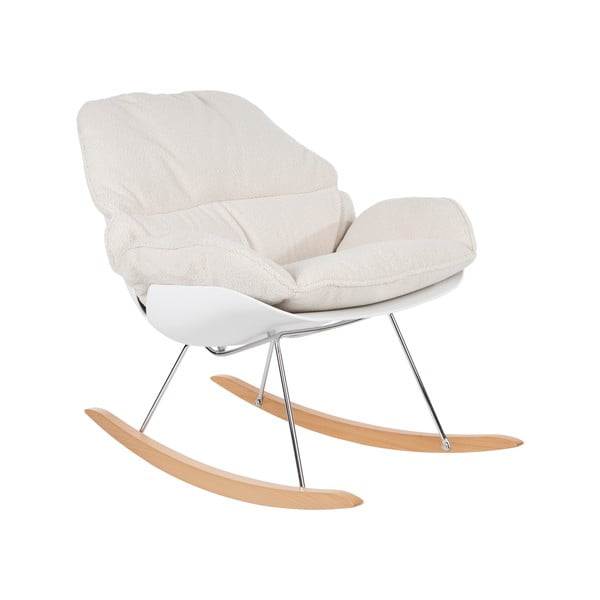 Iš boucle supamasis krėslas kreminės spalvos Rocky – White Label