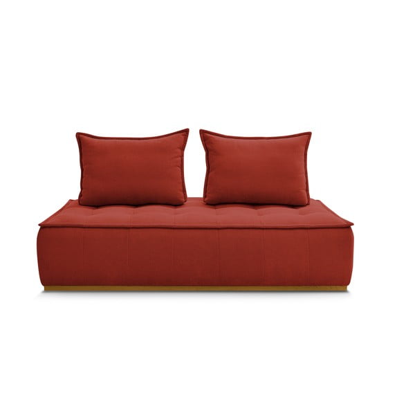 Raudonos plytų spalvos iš šenilinio audinio sofa 175 cm Elisa – Bobochic Paris